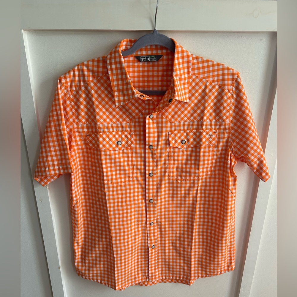 Stio Men’s Medium Short Sleeve Snap Front Shirt